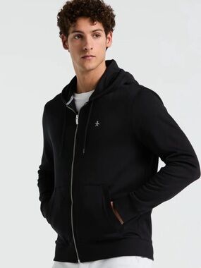 Original Penguin Black Zip-Up Hoodie size Large